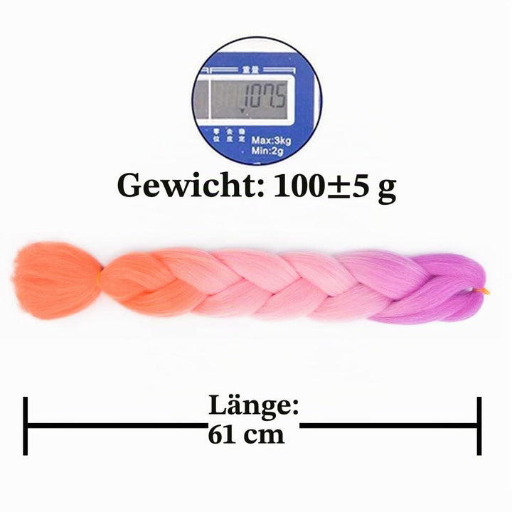 Ombre Braiding Hair, 3 Pack Kanekalon Hair Braids Extension, Jumbo Braid Hair Extensions 24 Inches B