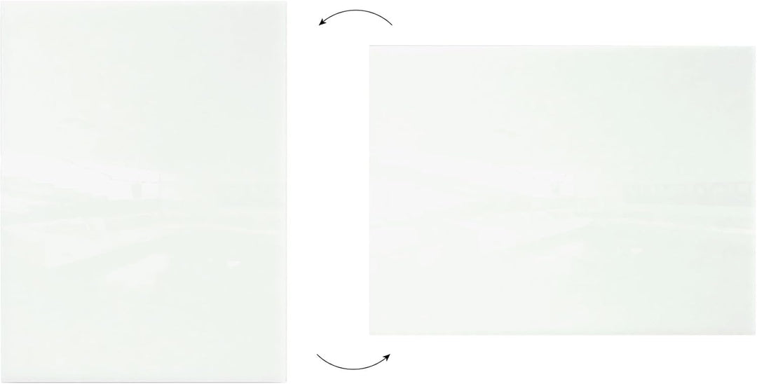 ALLboards Glasboard Magnetisch Weiss 80x60cm, Rahmenlos, Glastafel, Magnettafel, Gehärtetes Glas, We