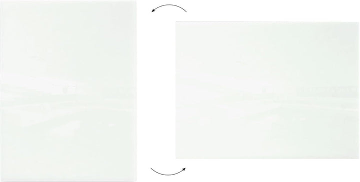 ALLboards Glasboard Magnetisch Weiss 80x60cm, Rahmenlos, Glastafel, Magnettafel, Gehärtetes Glas, We