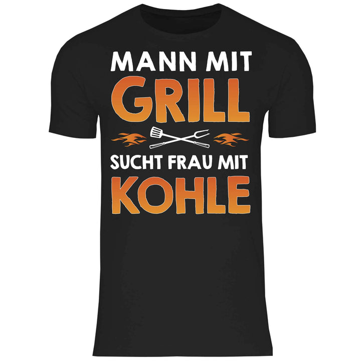 wowshirt Herren T-Shirt Grill-Schürze Grillen Griller BBQ Grillmeister Wurst Steak Barbecue M D7484,