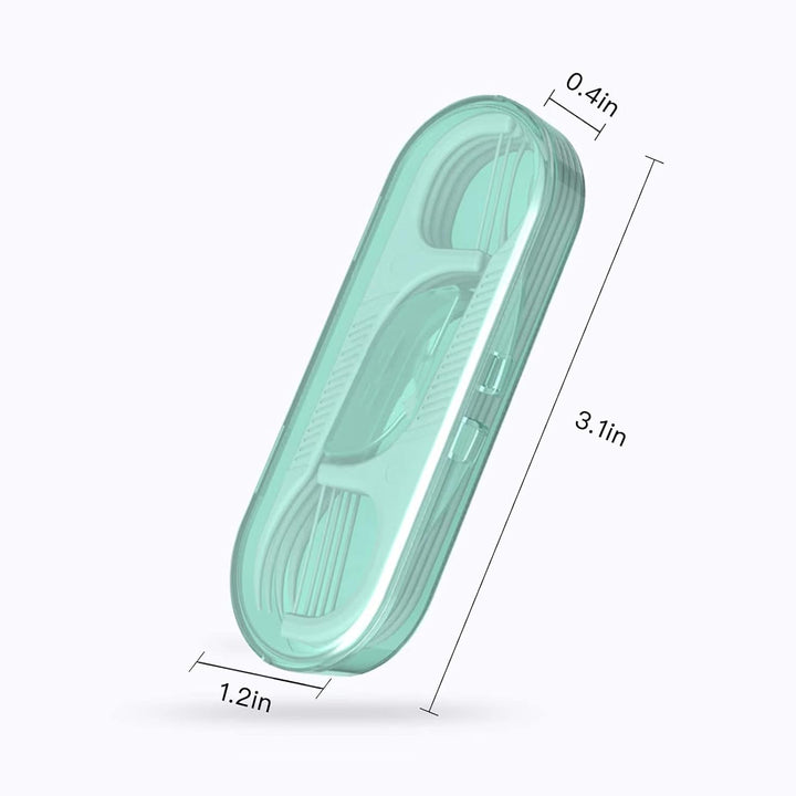AOCEAN Zahnseide-Etui für Reisen, professionelle Zahnstocher, Zahnseide, 40 Plektren, Einfädler, Zah