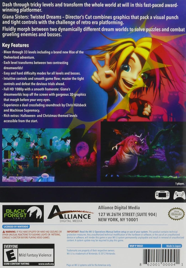 Giana Sisters Twisted Dream Directors Cut - Wii U by Alliance Digital Media