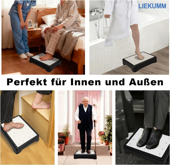 LIEKUMM Trittstufe Indoor & Outdoor, 220 kg Tragkraft Leichte Tritthocker, 8,5 cm Hoch, Kunststoff T
