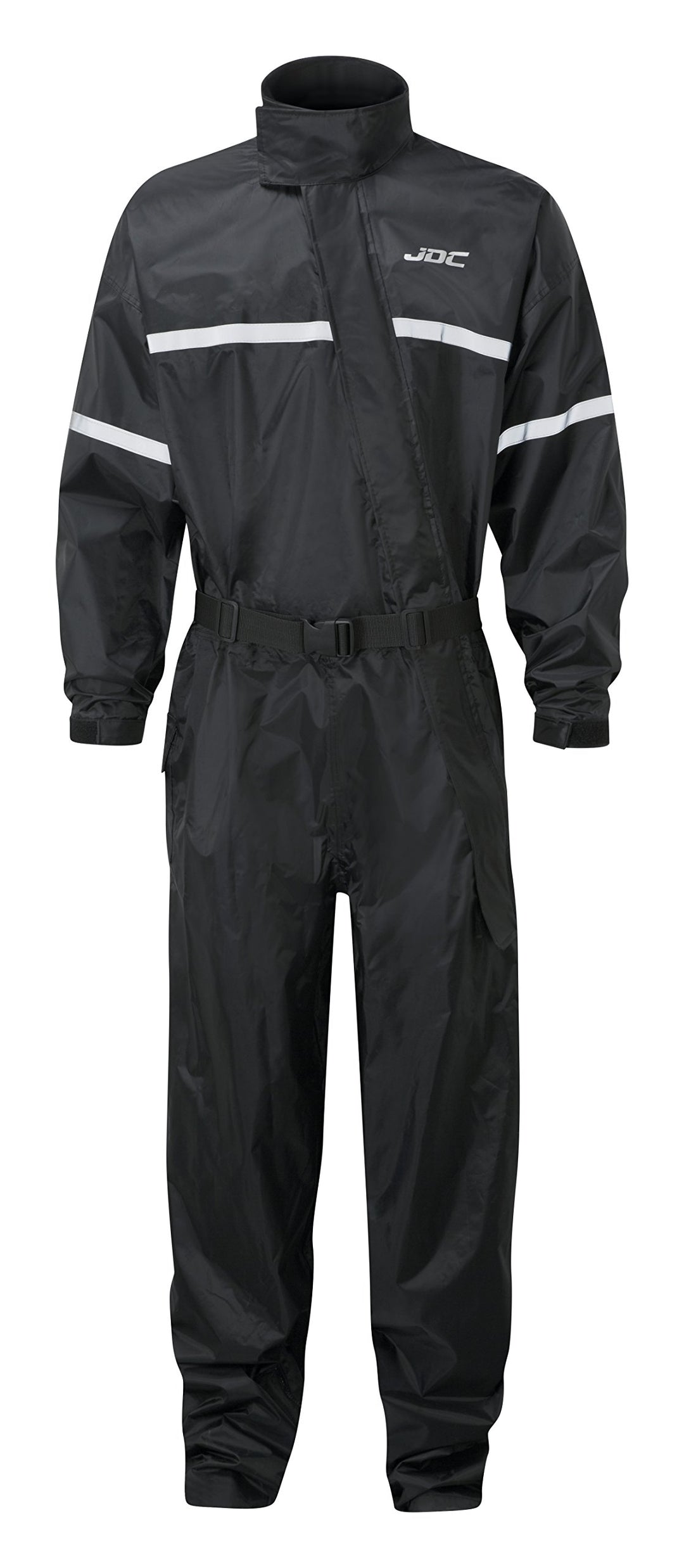 JDC Motorrad Kombi - Regenkombi - 1-Stück - Wasserdichter Regenschutz - SHIELD - Schwarz - M - Länge