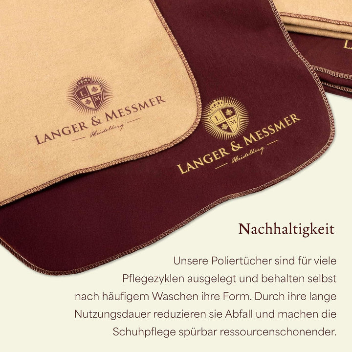 Langer &amp; Messmer Poliertücher für Glattleder aus 100% Baumwolle im praktischen Set - Das Schuhputztu