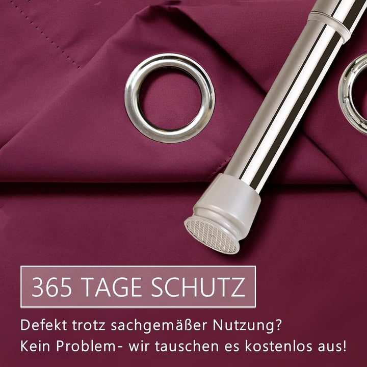 tinycurtains, Türvorhang mit Teleskopstange, einfache Montage in nur 1 Minute ohne Bohren, für alle