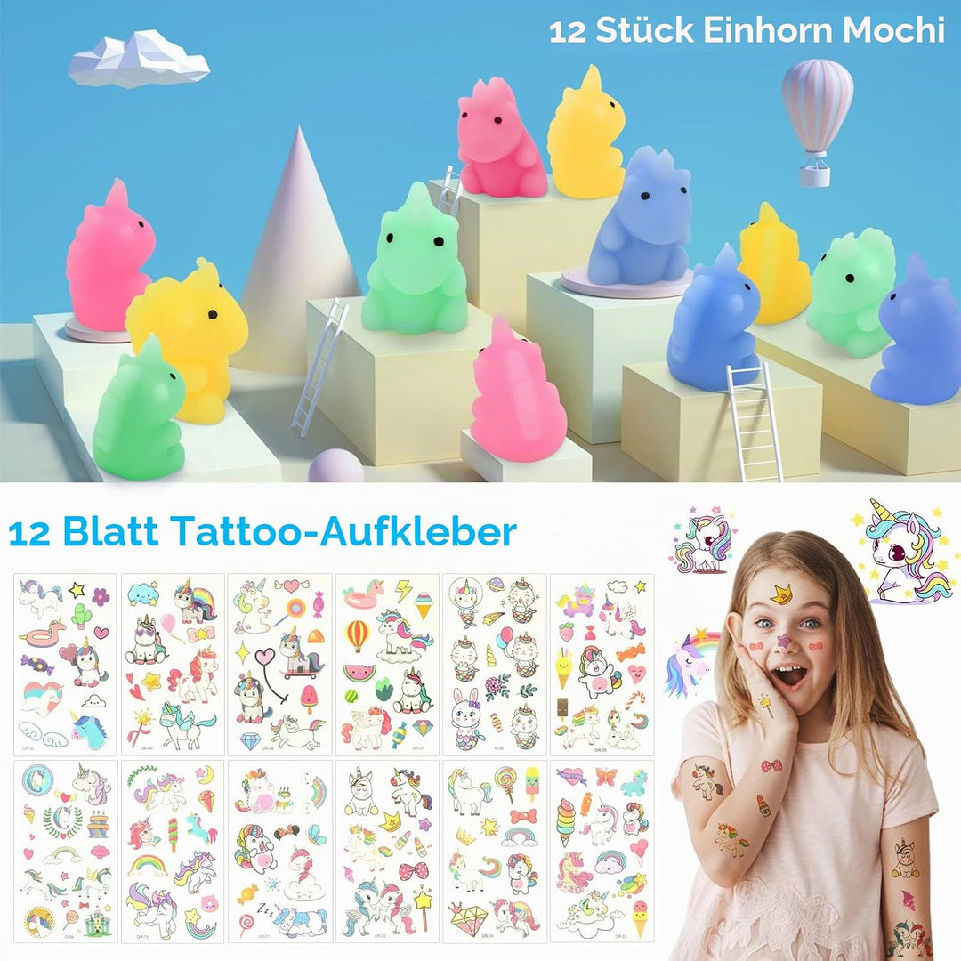 120 Stück Einhorn Mitgebsel Kindergeburtstag Mädchen - Einhorn Party Kindergeburtstag Gastgeschenke
