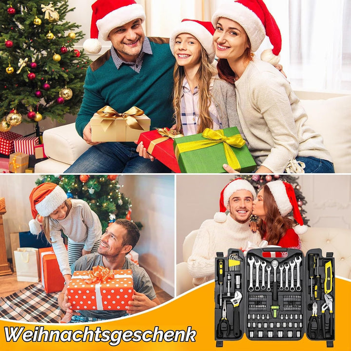 TLGREEN Werkzeugkoffer 95-tlg Werkzeug Set in stabilem Kunststoffkoffer, Werkzeugkasten Haushalt Wer