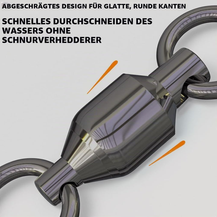 25Stück Kugellager Wirbel High Stärke Wirbel mit Geschweisstem Ringe Angelzubehör 