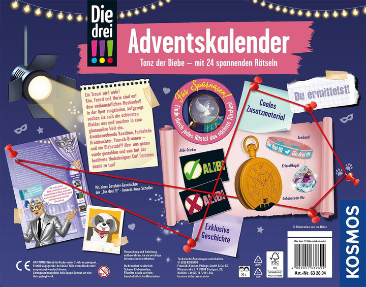 KOSMOS Die drei !!! Adventskalender 2026, Tanz der Diebe
