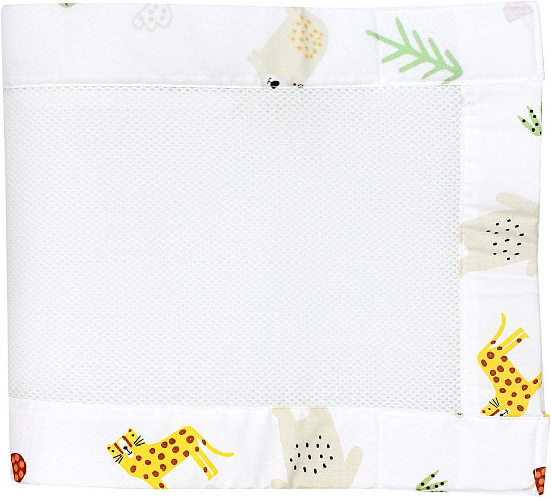 TupTam Gitterstäbe Schutz Netz Babybett Nestchen 3D Mesh 2 Pack, Farbe: Löwe und Bär, Grösse: ca. 12