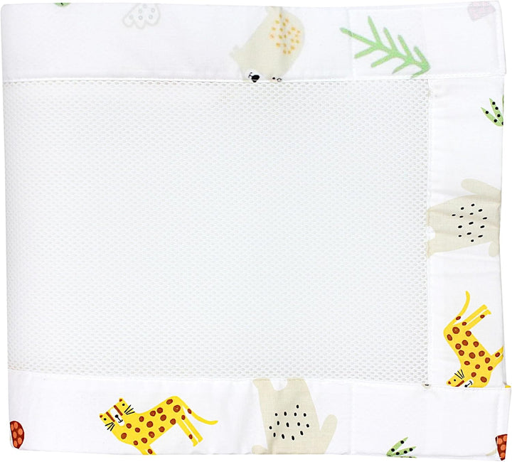 TupTam Gitterstäbe Schutz Netz Babybett Nestchen 3D Mesh 2 Pack, Farbe: Löwe und Bär, Grösse: ca. 12