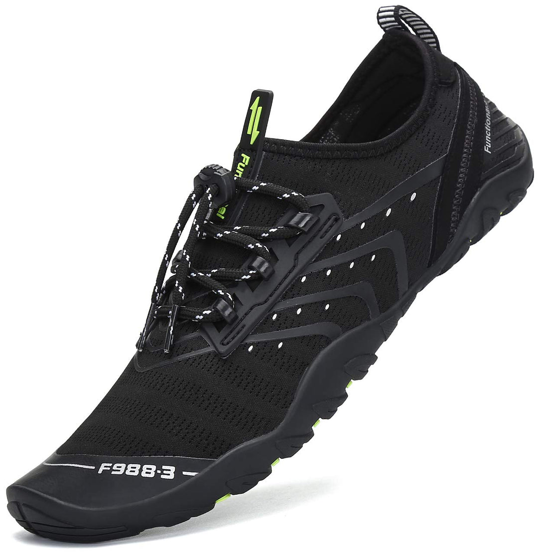 SAGUARO Unisex-Erwachsene Badeschuhe Atmungsaktiv Dicke Sohle Gr.36-46 38 EU Schwarz, 38 EU Schwarz