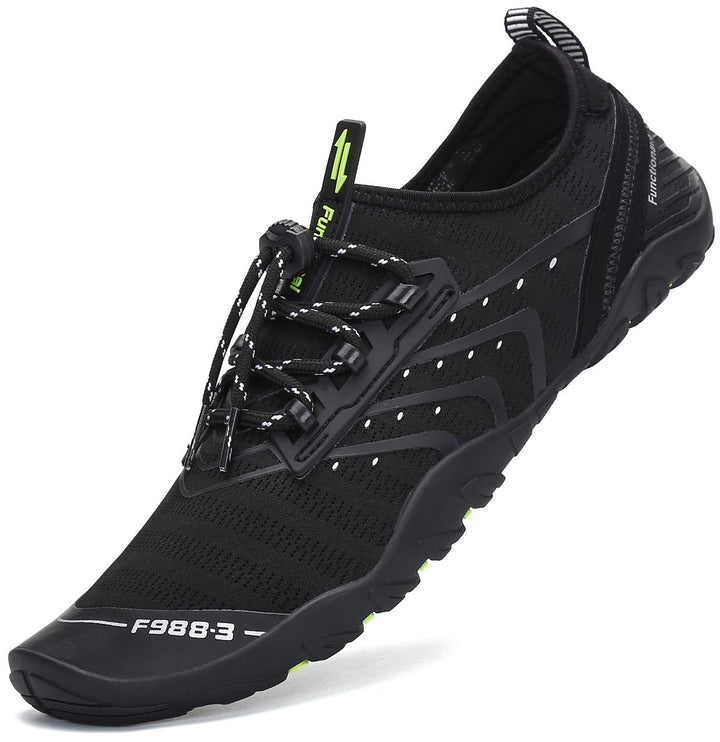 SAGUARO Unisex-Erwachsene Badeschuhe Atmungsaktiv Dicke Sohle Gr.36-46 38 EU Schwarz, 38 EU Schwarz
