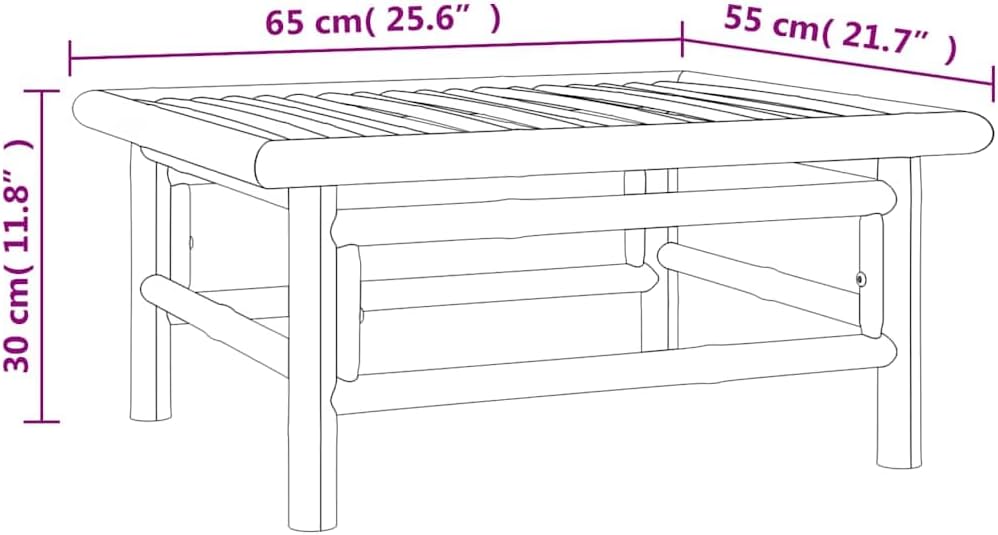 vidaXL 2-TLG. Garten-Lounge-Set mit Grünen Kissen Bambus Eckteil + Tisch Grün, Eckteil + Tisch Grün