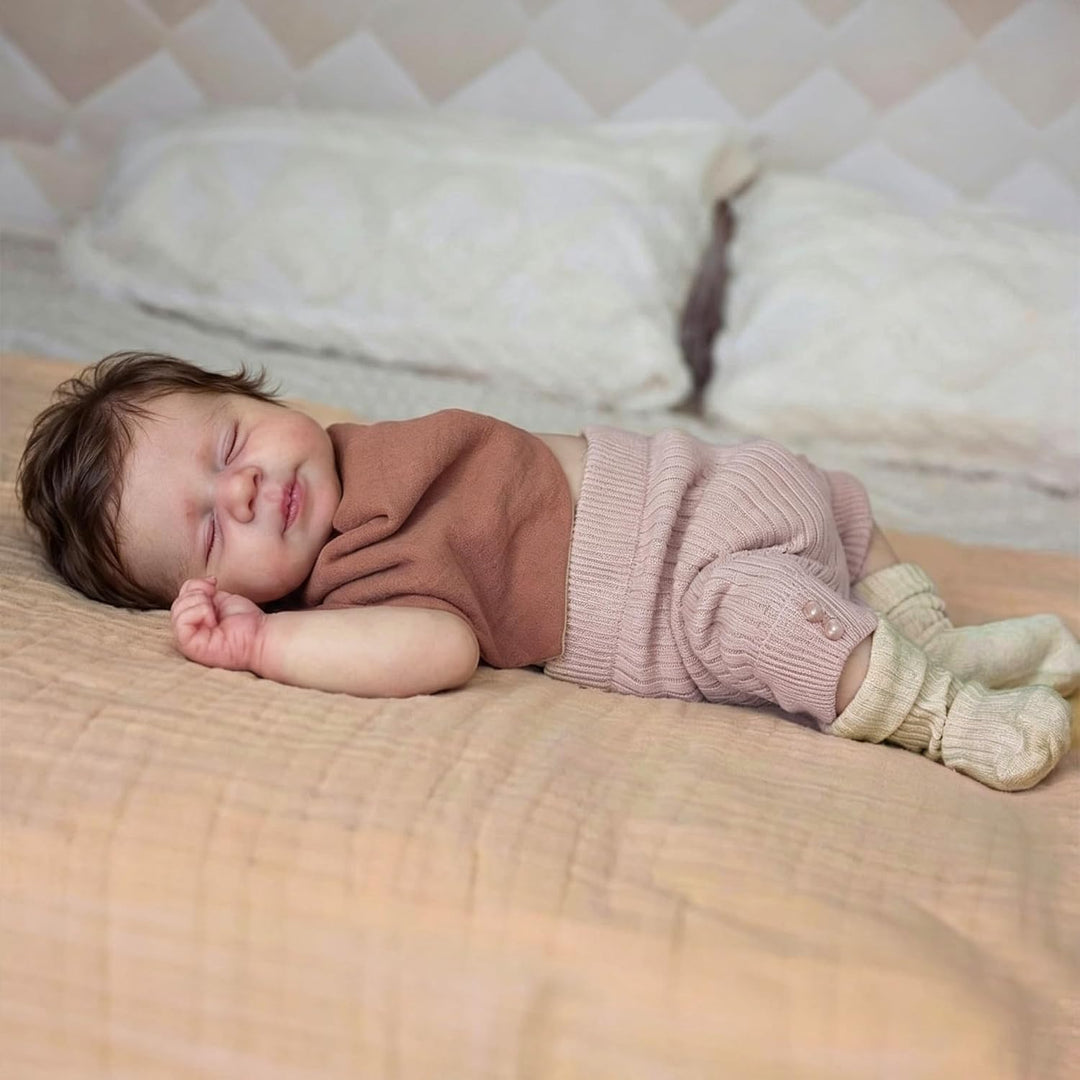 Zero pam Realistische Reborn Puppen,Reborn Baby Junge 18 Zoll 48 cm, Puppe Vollsilikon Lebensechte B