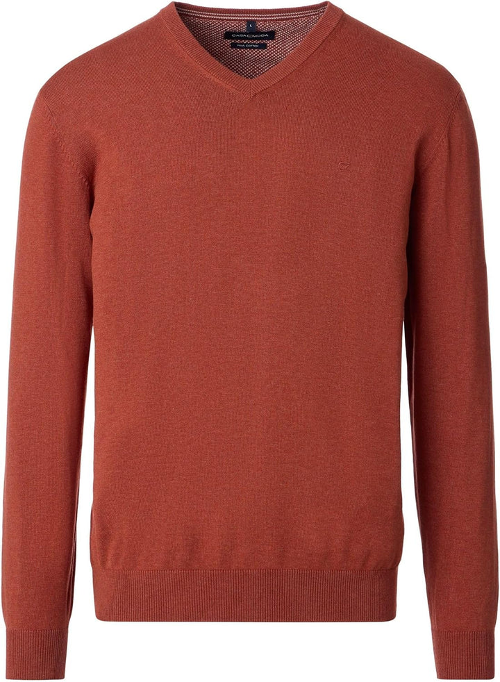 CASAMODA Herren Pullover S 487- Orange, S 487- Orange