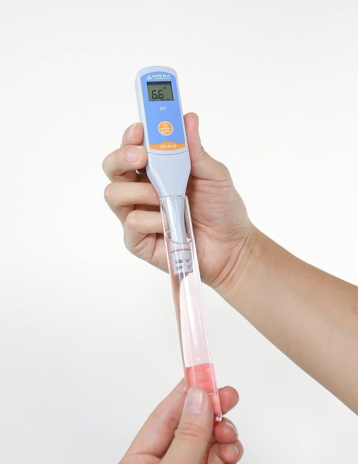 Apera Instruments SX610 pH-Meter (pH ±0,1 Genauigkeit, Messbereich pH 0-14, Temperaturanzeige, wasse