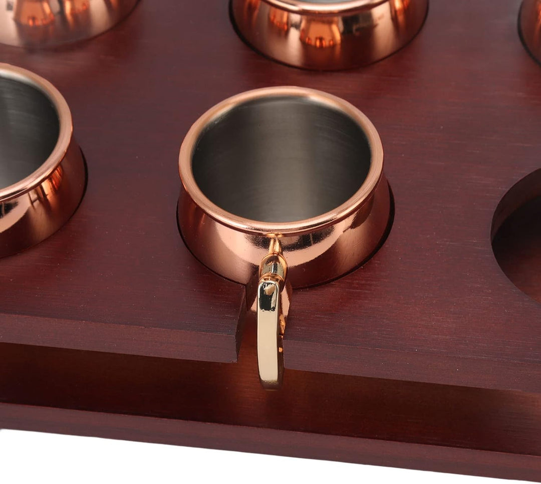 Moscow Mule Kupferbecher, Mule-Becher-Set, Korrosionsbest?ndig, Leicht zu Reinigen, 2 Unzen, W?rmeis