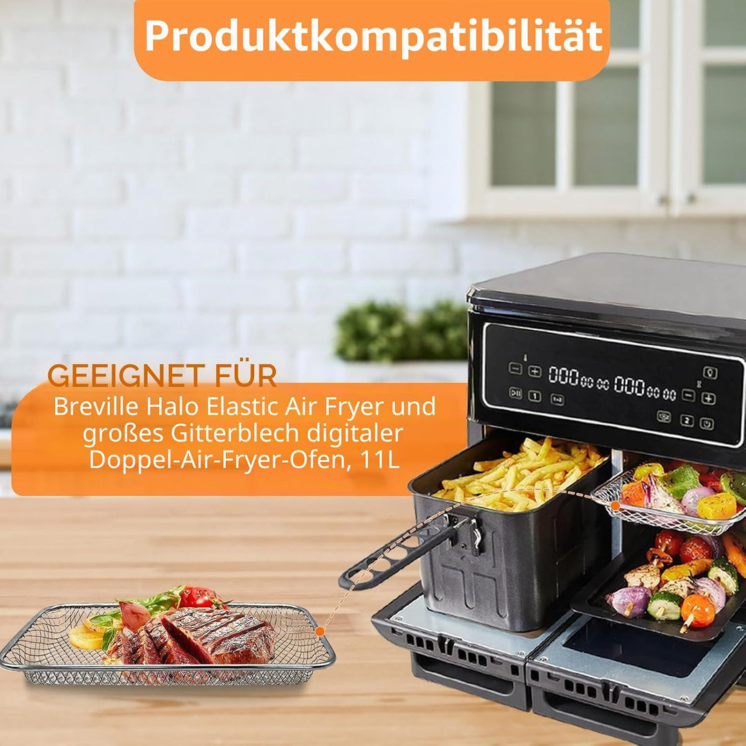 GWYXC 2 Packungen Luftfräter Ersatzteile für Breville Halo Flexi Luftfräter, 25,4 × 17,3 × 2,9 CM kl