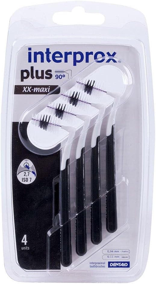 3 x Interprox plus Interdentalbürsten, Schwarz, XX-Maxi, 4er Pack (3 x 4 Stück) Schwarz 12 stück (1e