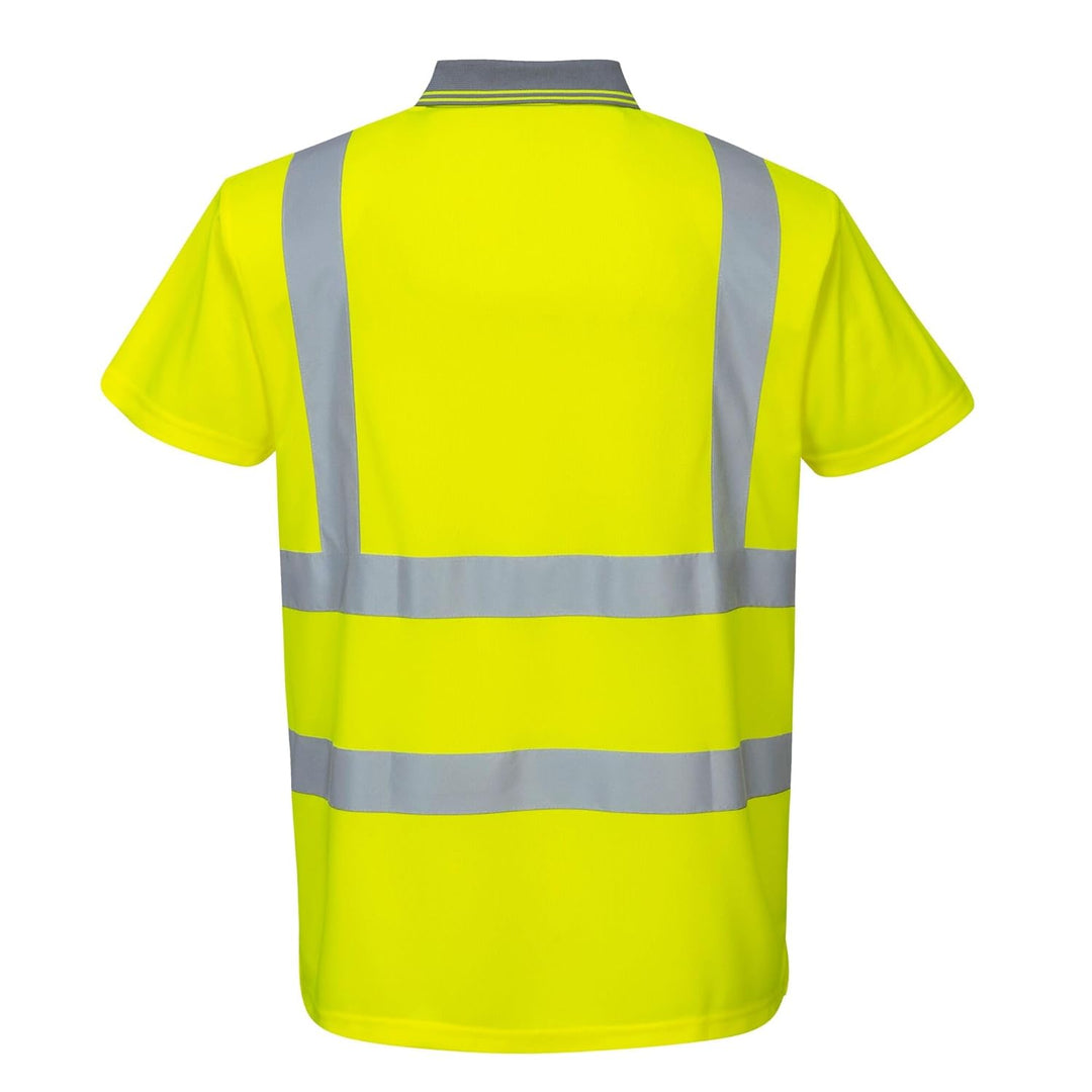 Portwest Warnschutz Kurzarm Polo Shirt, Grösse: 5XL, Farbe: Gelb, S477YER5XL 5XL Gelb, 5XL Gelb