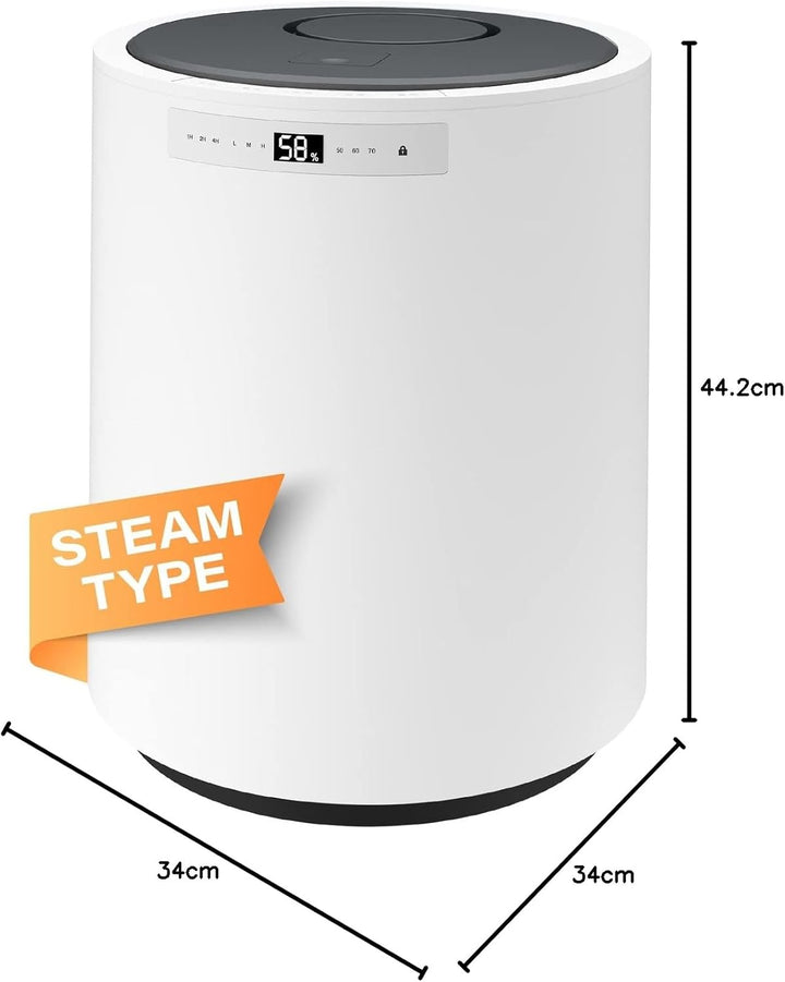 Luftbefeuchter für grosse Räume, 10-Liter-Dampfluftbefeuchter für das ganze Haus mit automatischer A