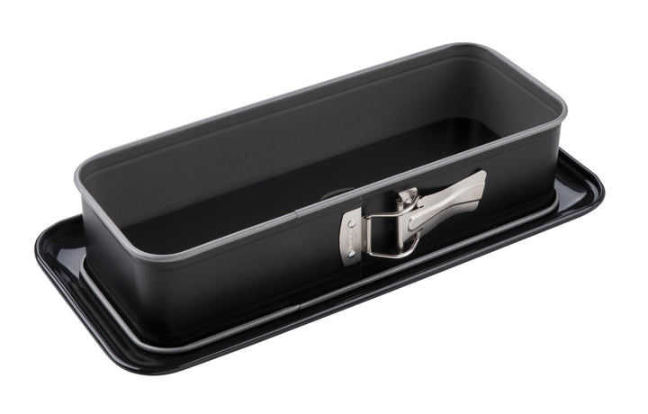 Dr. Oetker Rechteckige Springform mit Servierboden 30 x 12 cm Back-Idee – Eckige Backform mit schnit