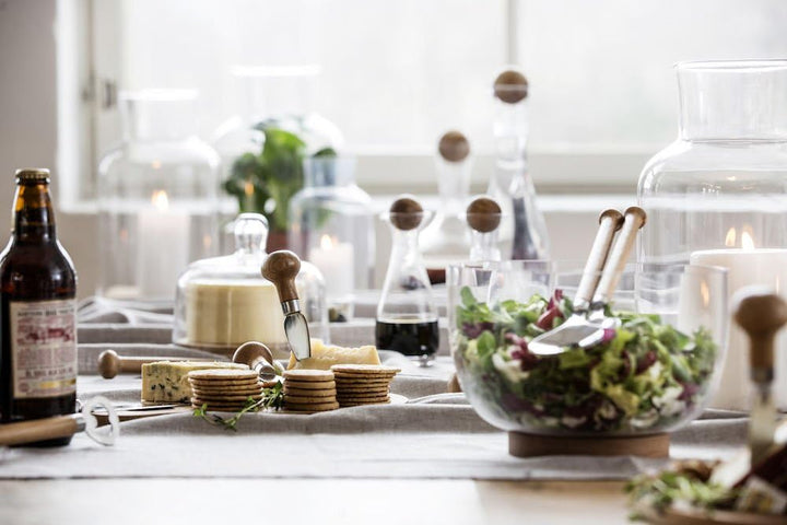 Sagaform 5017605 serving utensils Salatbesteck, Edelstahl, braun, 31 x 5,8 cm Serviergeräte, Servier