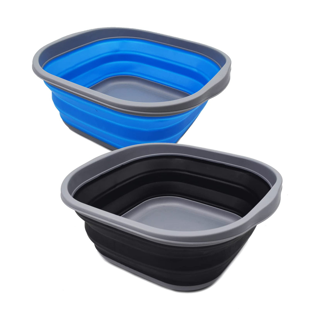 SAMMART 10L zusammenklappbare Wanne – Faltbare Geschirrwanne – tragbares Waschbecken – platzsparende