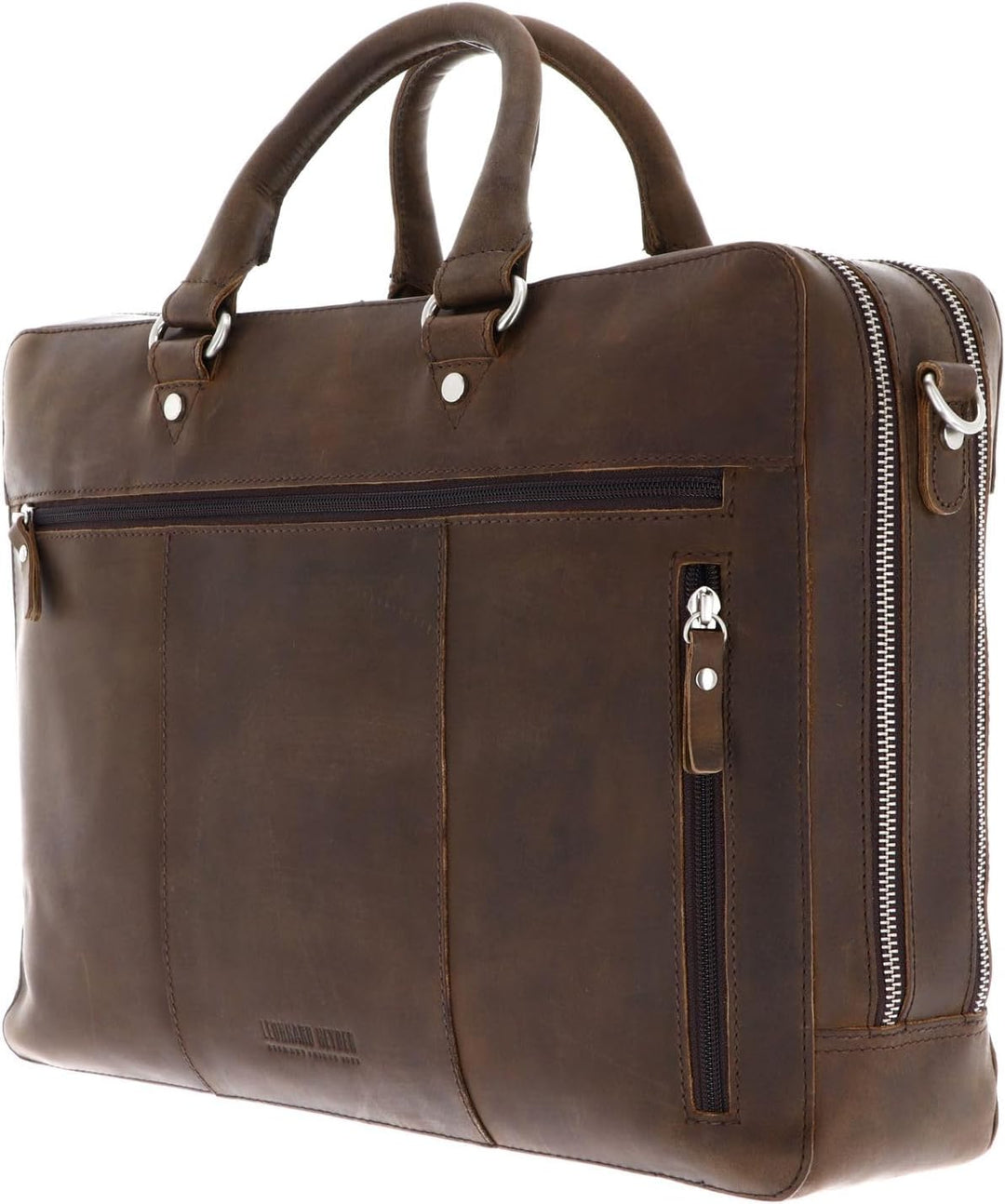 Leonhard Heyden Salisbury - Aktentasche 2 Fächer Leder 16" 39 cm braun