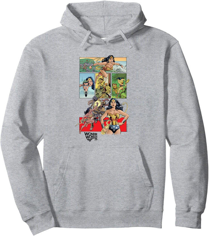 Wonder Woman 75 Comic Page Pullover Hoodie
