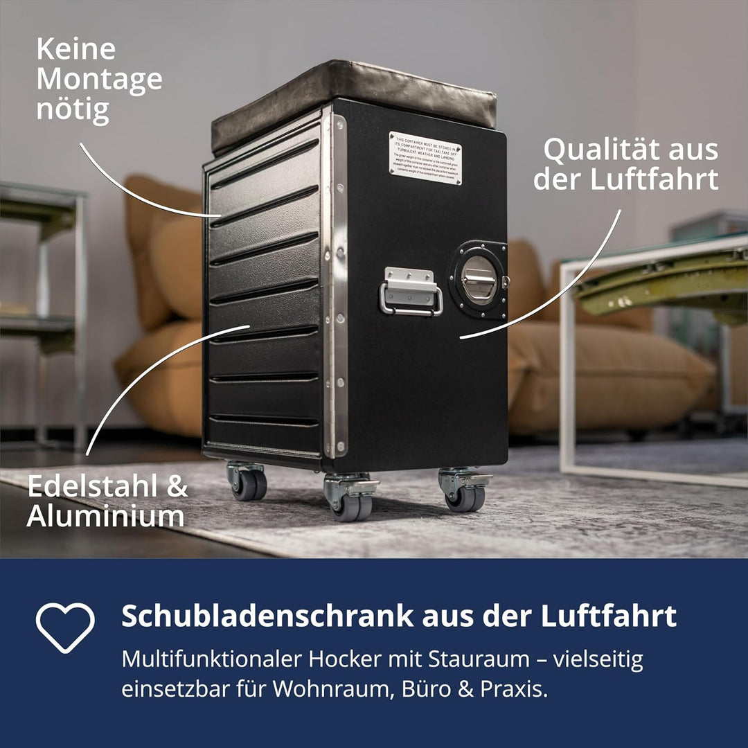 VanDeBord Hocker Schubladenschrank, Rollcontainer, Metallschrank, Büroschrank, Industrial Möbel, Akt