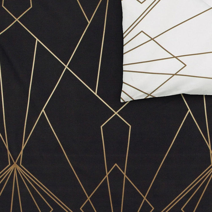 Janine Mako-Satin-Bettwäsche J.D. 155x220 cm + 80x80 cm bronzebraun-schwarz, 155x220 cm