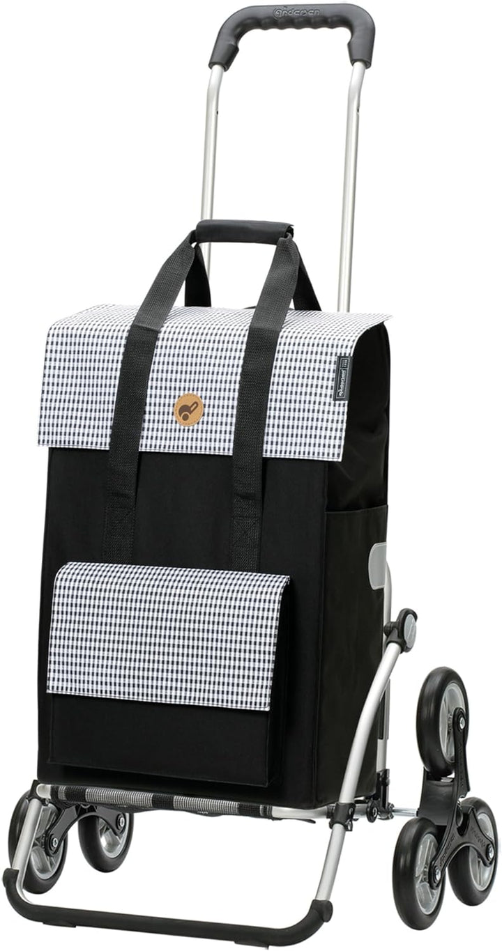 Andersen Shopper Royal Treppensteiger und 54 Liter Tasche Milla schwarz Schwarz. Aluminium, Schwarz.