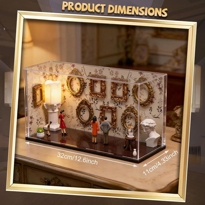 DIY Mini Museum Silhouette Box,Mini Menschen Figuren Museum,（Weiss） | mini bilderrahmen vintage mit