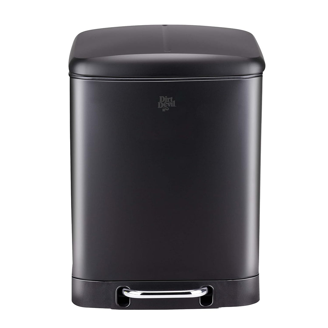 Dirt Devil Tretmülleimer 2 x 12L – Mülleimer 2 Fächer – Mülltrennsystem - Abfalleimer mit Soft Close