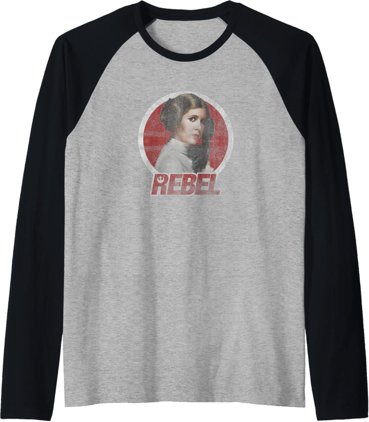Star Wars Princess Leia Original REBEL Badge Raglan