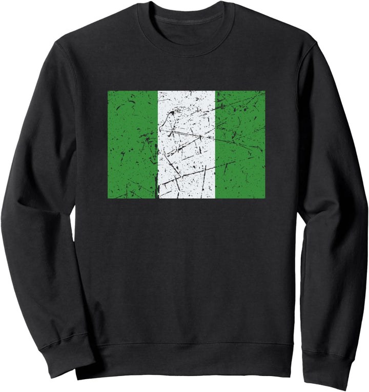 Retro Vintage Nigeria Flagge Sweatshirt