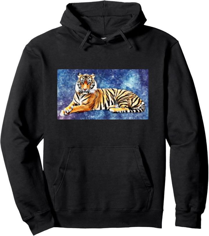 Tiger Motiv Raubkatzen Katzen Dschungel Krallen Zähne Tiger Pullover Hoodie