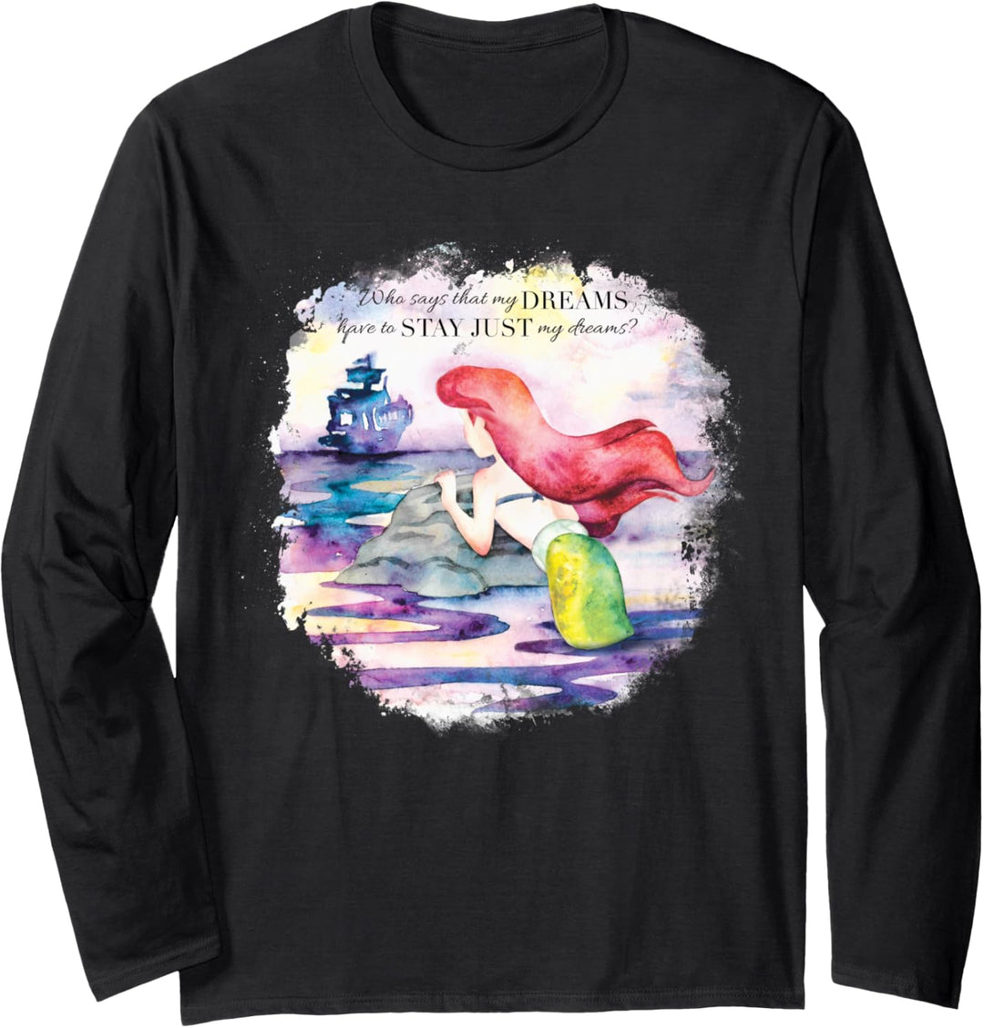 Disney Little Mermaid Ariel's Dreams Watercolor Langarmshirt
