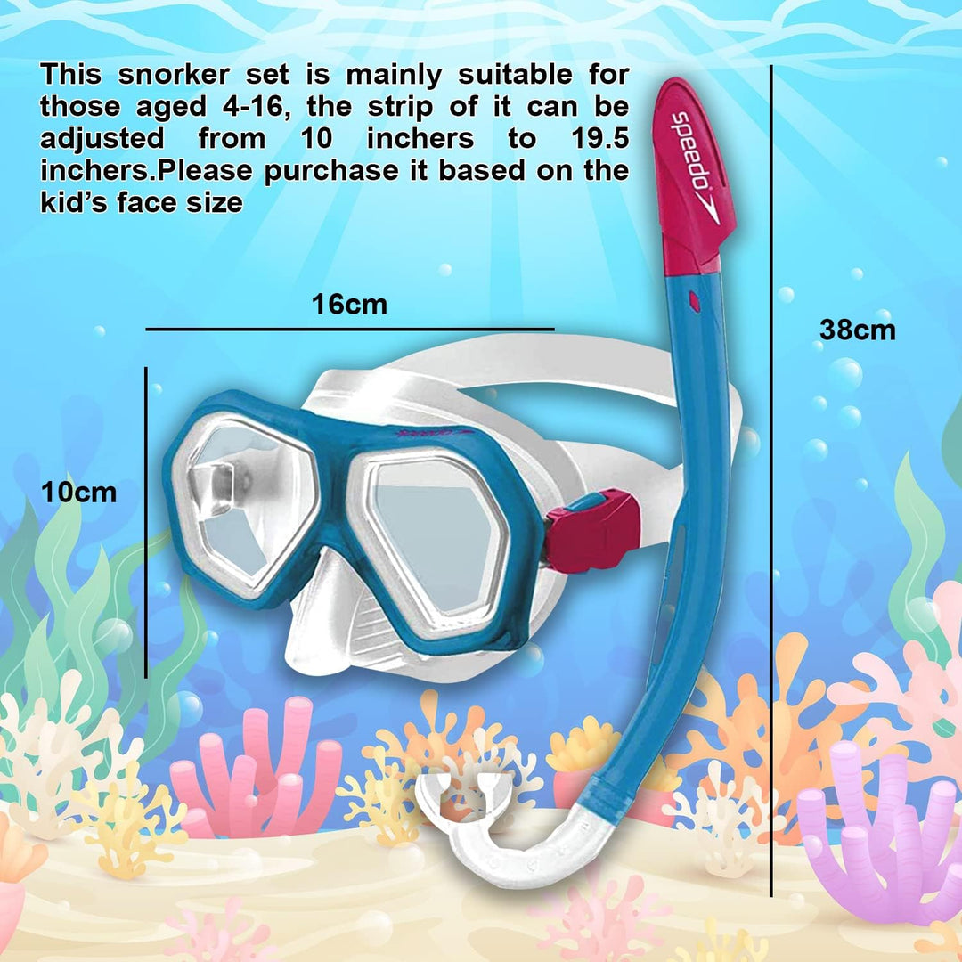 Speedo Jungen Leisure Junior Dual Lenses Combo Modern Einheitsgrösse aqua splash/ultra rosa, Einheit