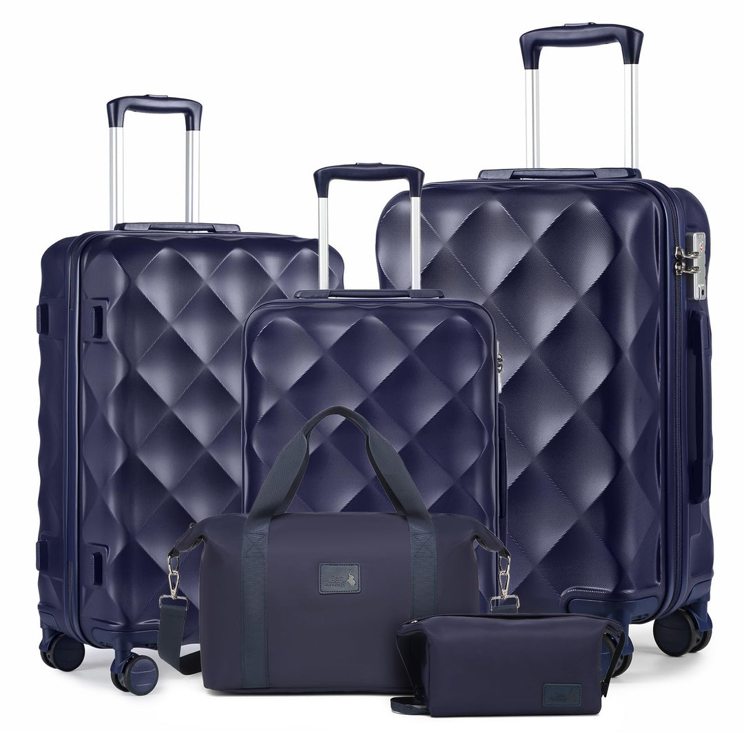 Sea choice Hardschalen Trolley Koffer Set 5tlg. Zwillingsrollen Reisekoffer Enthält 1 Reisetasche un
