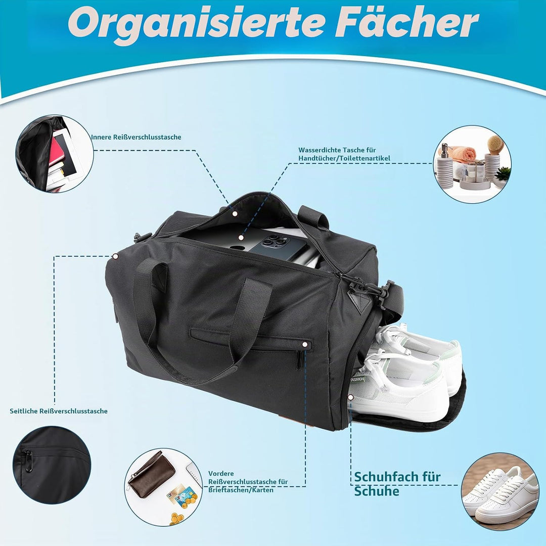 Romon Sporttasche Reisetasche, Sportbeutel Sporttaschen Schwimmtasche Duffle Bag Trainingstasche mit