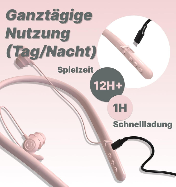 Hmusic HS88 Bluetooth Schlaf Kopfhörer für Seitenschläfer, Schlafmodus, Flache/dünne geräuschblockie