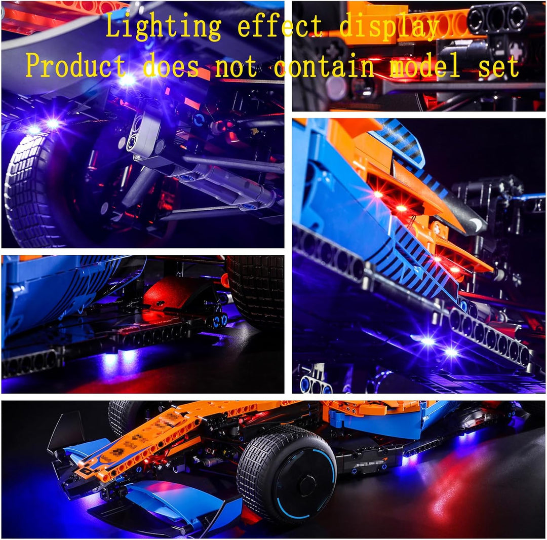 GEAMENT LED Licht-Set Kompatibel mit Lego McLaren Formel 1 F1- Beleuchtungsset für Technic 42141 Bau