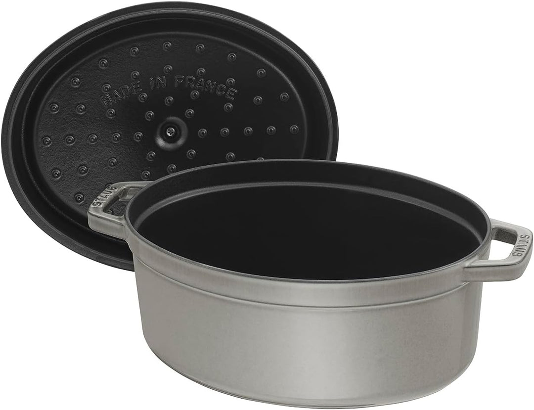 STAUB Cocotte, Gusseisen Bräter mit Deckel, 17 cm, 1 L, Oval, Alle Herdarten inkl Induktion, Made in