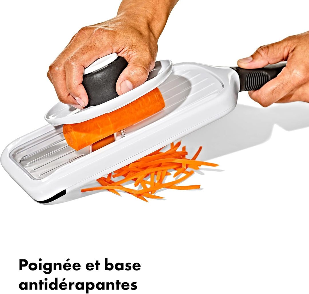 OXO Good Grips Präzisions-Hand-Gemüsehobel - Kompaktes einstellbares Schneidgerät mit 5 Klingeneinst