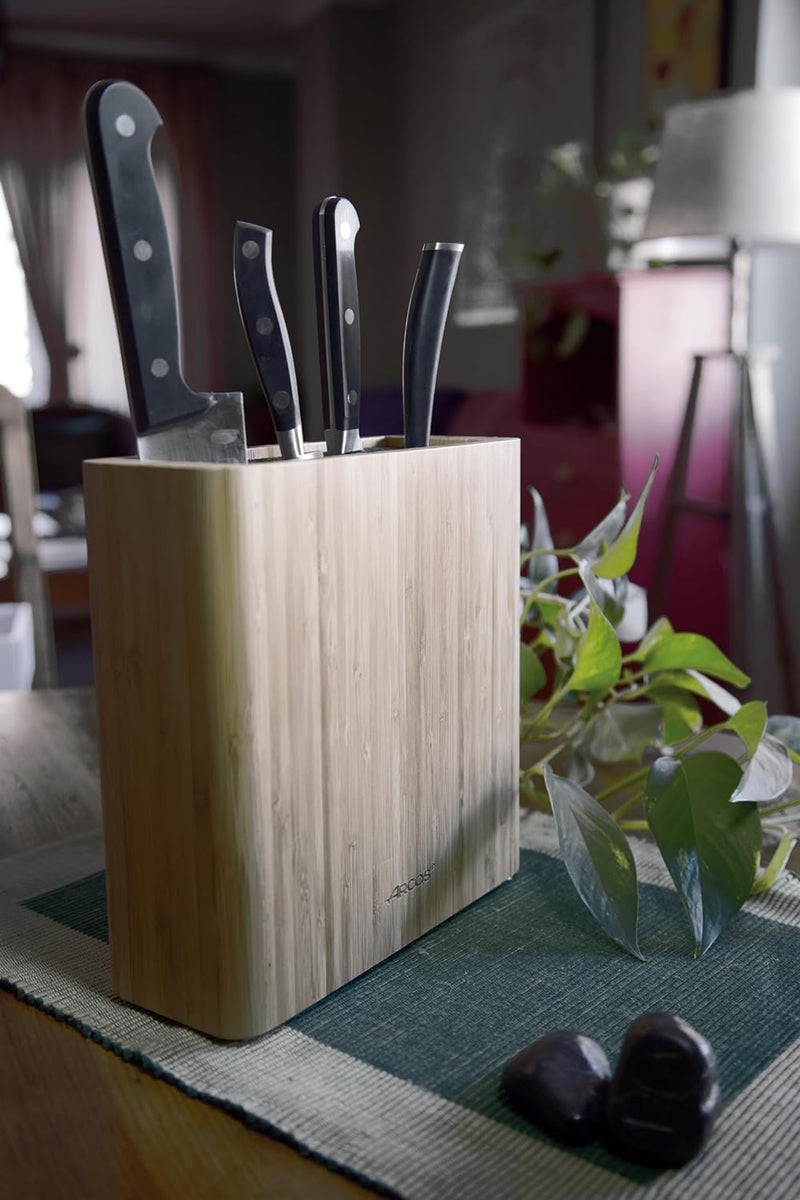Arcos Messerblock - Universal Block zu Messer bis 25 cm - Gemacht aus Bamboo 280 x 215 x 90 mm - Far