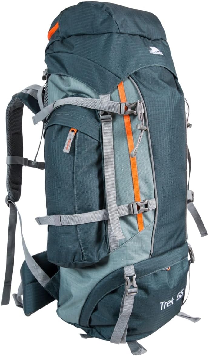 Trespass Unisex UTTP362_8 Campingrucksack, Modell Trek 66, Oliv, Einheitsgrösse, Oliva
